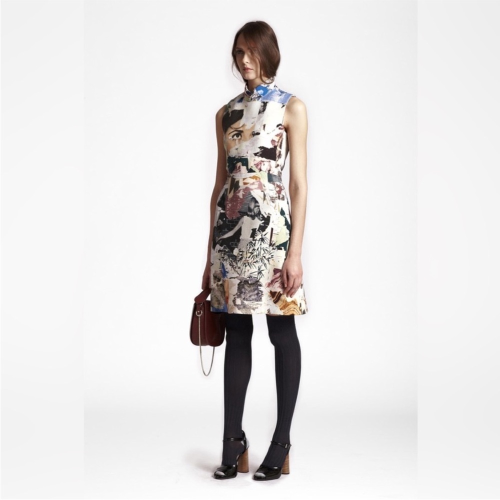 Carven Fall 2013 Collection Collage-Print Dress